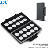 JJC Large Capacity CR2032 CR2025 CR2016 Battery Organizer Storage Case Coin Cell Battery Case Organizer for CR2032 CR2025 *20