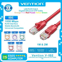 Kabel LAN Vention IBE CAT.6 Gigabit UTP RJ45 Ethernet Cable 1M 2M 1 Meter Ungu