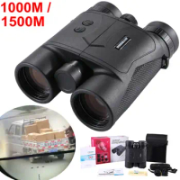 Outdoor Hunting Rangefinder 10X42 Binoculars Angle/ Height / Flag /Multiple Measurement Mode 1000M 1500M Laser Distance Finder