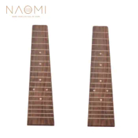 NAOMI 2 Pcs Ukulele Fretboard 23 Inch Concert Ukulele Hawaii Guitar Wood Fretboard Fingerboard 18 Frets Guitar Parts Accessories