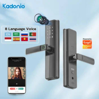 Kadonio APP Control Electronic Digital Viewer Keypad Code Key WiFi Smart Fingerprint Door Lock For Home