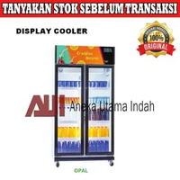 RSA OPAL Showcase 2 Doors Display Cooler Lemari Kaca Pendingin Minuman Kapasitas 8 Rak - Kulkas Kaca