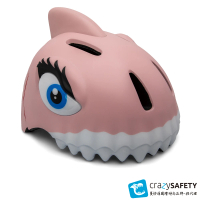 【MAF 蔓侒菲】3D安全帽-粉鯊魚/學步帽/兒童護具/平衡車/自行車/直排輪/滑板車/攀岩(丹麥品牌crazysafety)