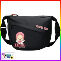 Tas Selempang Free Custom Nama Anak Laki Laki & Perempuan Ngaji Motive Islami Muat LKS Tablet 11inc