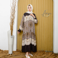 Adepa Collection - Daster Gamis Rayon Premium Dress Wanita Busui Hijab Resleting
