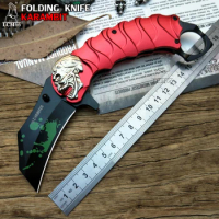 LCM66 folding Karambit Folding Knife csgo Gift Tactical Pocket Knife,outdoor camping jungle survival battle self defense tool