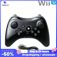 Plastic Controller Comfortable Wireless Controller Gamepad High Quality Game Pad Tv Box Controller For Wii U Black Gamepads