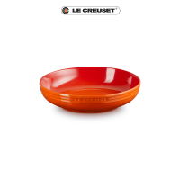 【Le Creuset】瓷器輕虹霓彩系列深圓盤20cm(火焰橘)