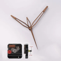 FedEx 100 sets Wall Clock Movement Seiko Shaft with Wood Hands For 3D Wall Clock асовой механизм DIY Creative Replacement 12inch