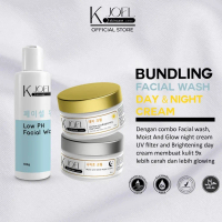 B. KJOEL - Paket Brightening Facial wash, Day Cream & Night Cream [3 in 1] - BPOM
