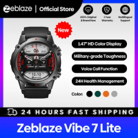 [New 2023] Zeblaze Vibe 7 Lite Smart Watch Large 1.47'' IPS Display Voice Calling 100+ Sport Modes 24H Health Monitor Smartwatch