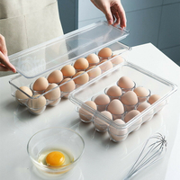 雞蛋盒冰箱保鮮12格家用塑料裝雞蛋架大號透明食物收納盒分離