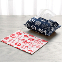 小清新日式貓咪棉麻紙巾套 面紙套 面紙盒【BlueCat】【JI2360】