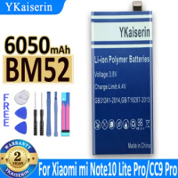 YKaiserin Battery BM52 6050mAh For Xiaomi Mi Note 10 Lite/Pro Note10 Lite 10Lite/Note10 Pro 10Pro Bateria