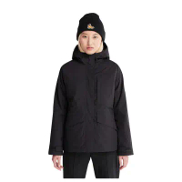 【TIMBERLAND】女款黑色環保材質Mountain Town防水保暖連帽外套|A63NW001-XL