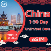 China eSIM Prepaid Data Sim Card, Unlimited 4G LTe High Speed (No need register）Top-up No call No SMS Only Data
