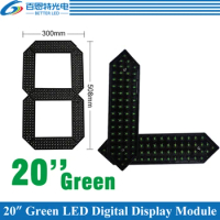 4pcs/lot 20" Green Color Outdoor 7 Seven Segment LED Digital Number Module for Gas Price LED Display module