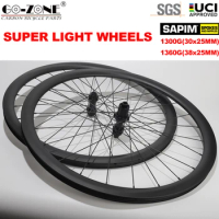 Super Light 1300g Carbon Wheels Disc Brake 700c Sapim Tubeless GOZONE PRO4 Or Ceramic / Novatec / DT Swiss Road Disc Wheelset