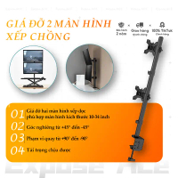 COD Giá Đỡ Màn Hình Kép Xếp Chồng - Cho Gia Đình & Văn Phòng | Màn Hình 10-34 inch | Chịu Lực 30kg