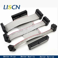 1Pcs 2.54mm Pitch JTAG ISP Gray Flat Ribbon Data Cable FC-6/8/10/12/14/16/18/20/24/26/30/34/40/50 Pin FOR DC3 F/F IDC Box Header