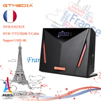 GTMEDIA Mars V8 UHD TV Box DVB-S/S2/S2X,DVB + T/T2/ISDB-T/Cable 4K media player WIFI integrated receiver Satellite support Paris, France