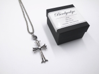BIRDYEDGE品牌設計 耶穌 聖母 十字 玫瑰 鋼鍊 項鍊 免運費 聖母十字劍 勝花