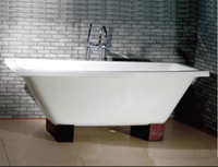 【麗室衛浴】BATHTUB WORLD 301A 高級鑄鐵獨立浴缸 170*79*51CM