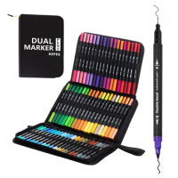 60/72/100/120 Dual Tip Brush Markers Art Markers for Artists Coloring Pens Brush&amp;Fine Markers for Kids Adult Books Calligraphy