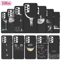 EiiMoo Silicone Phone Case For Samsung Galaxy A73 Luxury Cute Cartoon Cat Space Pattern For Samsung A73 5G Full Protective Cover
