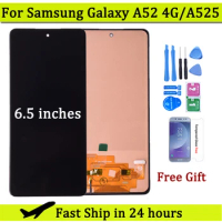 6.5‘’ LCD Display For Samsung Galaxy A52 4G A525 SM-A525B Touch Screen with Frame Digitizer Assembly For Samsung Galaxy A52 LCD