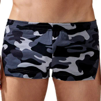 Men Sexy Camouflage Home Shorts Arrow Pants Underwear Fashion Boxer Brief Breathable Boxer Brief Elastic Male Panties