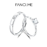 FANCIME Adjustable Love Promise Ring for Couples Custom Engraved Valentine's Gift