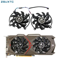 2PCS/set for Colorful GTX1060 GeForce GTX1070 GAMING GTX 1060 1070 iGame S Video Graphics card cooling fan