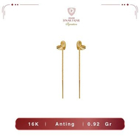 Anting Emas Tusuk Jarum Love 16K Terbaru Njs - Sinar Fajar