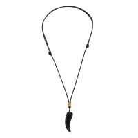 Hamlin Bembs Kalung Pria Motif Taring Macan Material Melamin ORIGINAL- Black