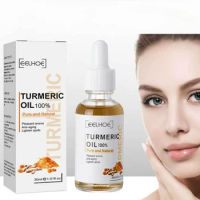 Turmeric Freckle Whitening Serum Curcumin Oil Brighten Removal Pigment Melanin Fade Dark Spot Correcting Beauty Face Skin Care