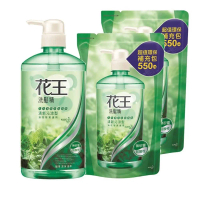 【花王】洗髮精 清新沁涼/溫和柔潤1+2件組(瓶750ml+補充包550mlx2)#清新沁涼1瓶+2包-清新沁涼1瓶+2包