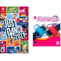 【Nintendo 任天堂】NS Switch 舞力全開 2021 + 良值紅藍腕帶一組二入 中英文美版(Just Dance 2021)