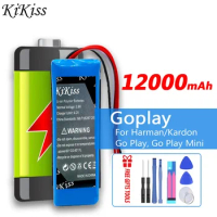 KiKiss 12000mAh Replacement Battery for Harman/Kardon Go Play, Go Play Mini batteries+free tools