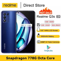 Realme Q3s 5G Smartphones 6.6'' FHD+ 144Hz Snapdragon 778G Octa Core 5000mAh 30W Flash Charge 48MP Android Cell Phones