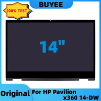 14” Original For HP Pavilion x360 14-DW Laptop LCD Screen Display Panel Touch Digitizer Assembly Replacement 1920X1080