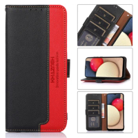 ROG Phone 6 New Luxury Case Leather Business RFID Blocking Splicing Wallet Book Flip Cover For Asus ROG Phone6 ROG 6 ROG6 Bags