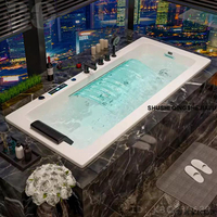 免運 可開發票 【破損包賠】嵌入式壓克力浴缸家用成人小戶型衝浪按摩恆溫池1.4m-1.7米BO81