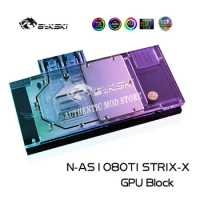 Bykski N-AS1080TI STRIX-X,Full Cover GPU Water Block For ASUS ROG STRIX GTX1080TI 1080 1070 Graphics Card,VGA Watercooler