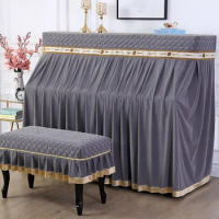Thickened piano cover European-style elegant piano full cover fabric open piano cover without dust