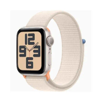 Apple Watch SE2 GPS 44mm 星光色鋁金屬錶殼/星光色織紋運動型錶環 MRE63TA