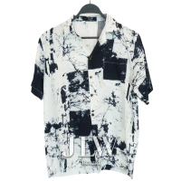 เสื้อฮาวาย ลายหินอ่อน ผ้านิ่ม M L XL Oversize คอฮาวาย JLW BRAND