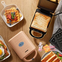 三明治機 早餐神器家用華夫餅吐司壓烤機輕食機帕尼尼三文治機T 萬事屋 雙十一購物節