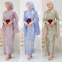 Kebaya Laksmi Kutubaru Series by Faisyadress Free Selendang+ Belt Kebaya Sabira Set Tunik Batik Wisu