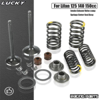 Motorcycle Intake Exhaust Valve Comp Springs Cotter Seal Assy For Lifan LF125 140 150cc Horizontal Engine Dirt Pit Bike ATV Quad